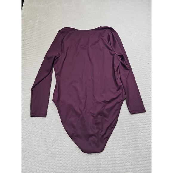 Old Navy Body Suit Womens 2X Purple Long Sleeve - Picture 6 of 7